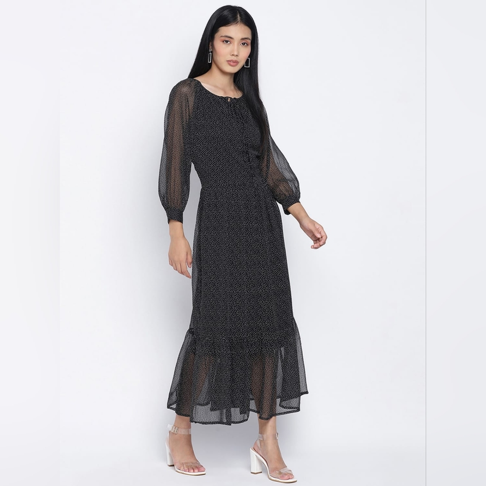 Estella: Black Maxi Dress - Picture 4 of 4